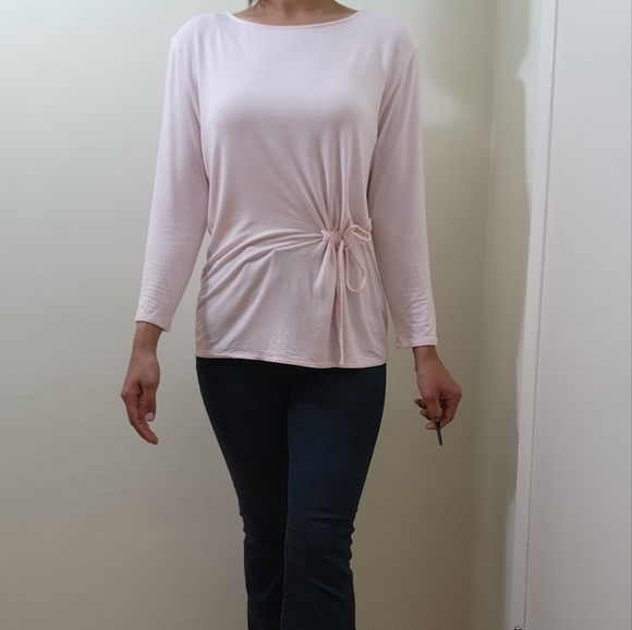 J. Crew Women's size 2 Top Pink Drawstring - Picture 3 of 7